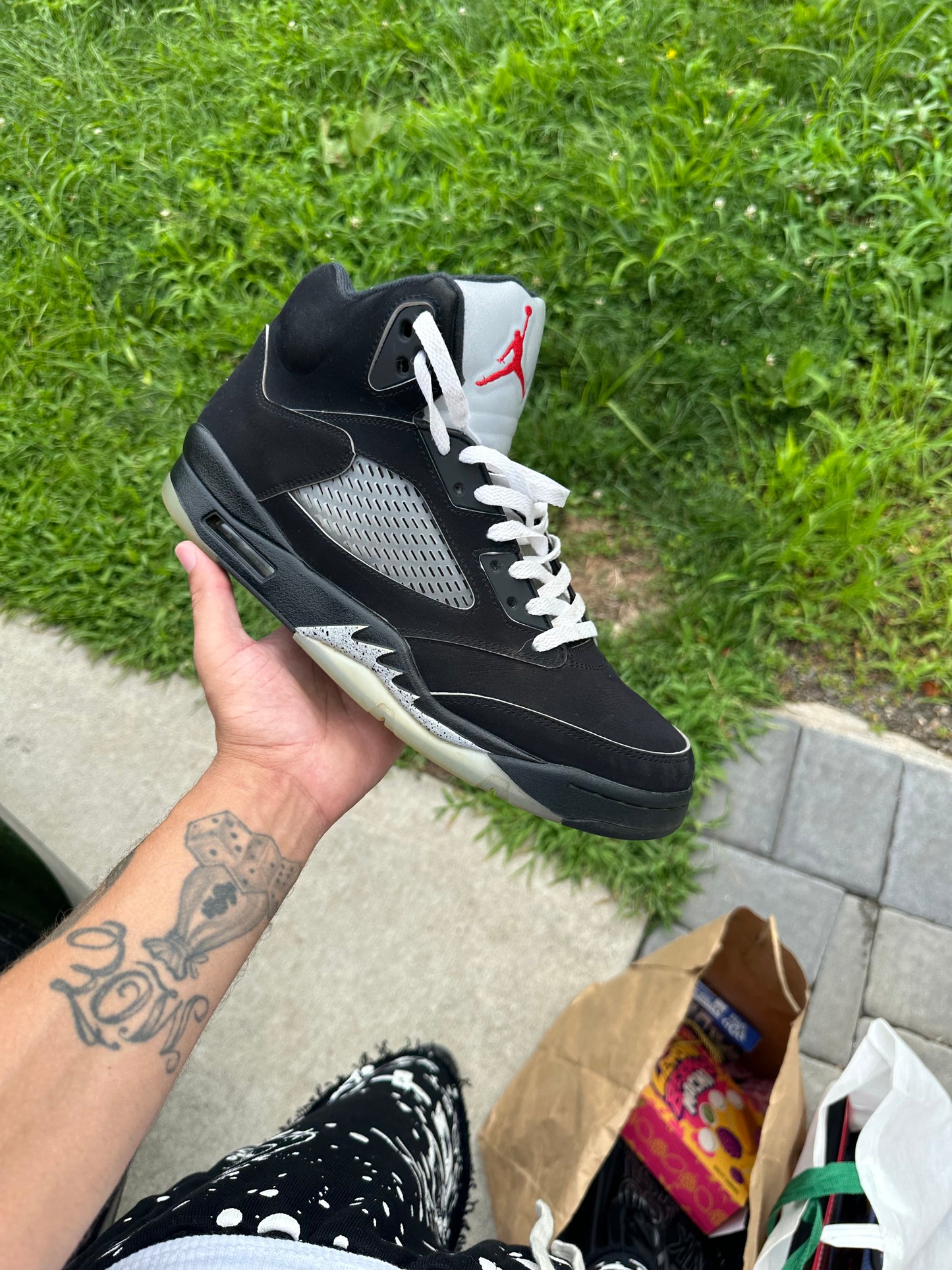 Jordan 5 black reimagined metallic