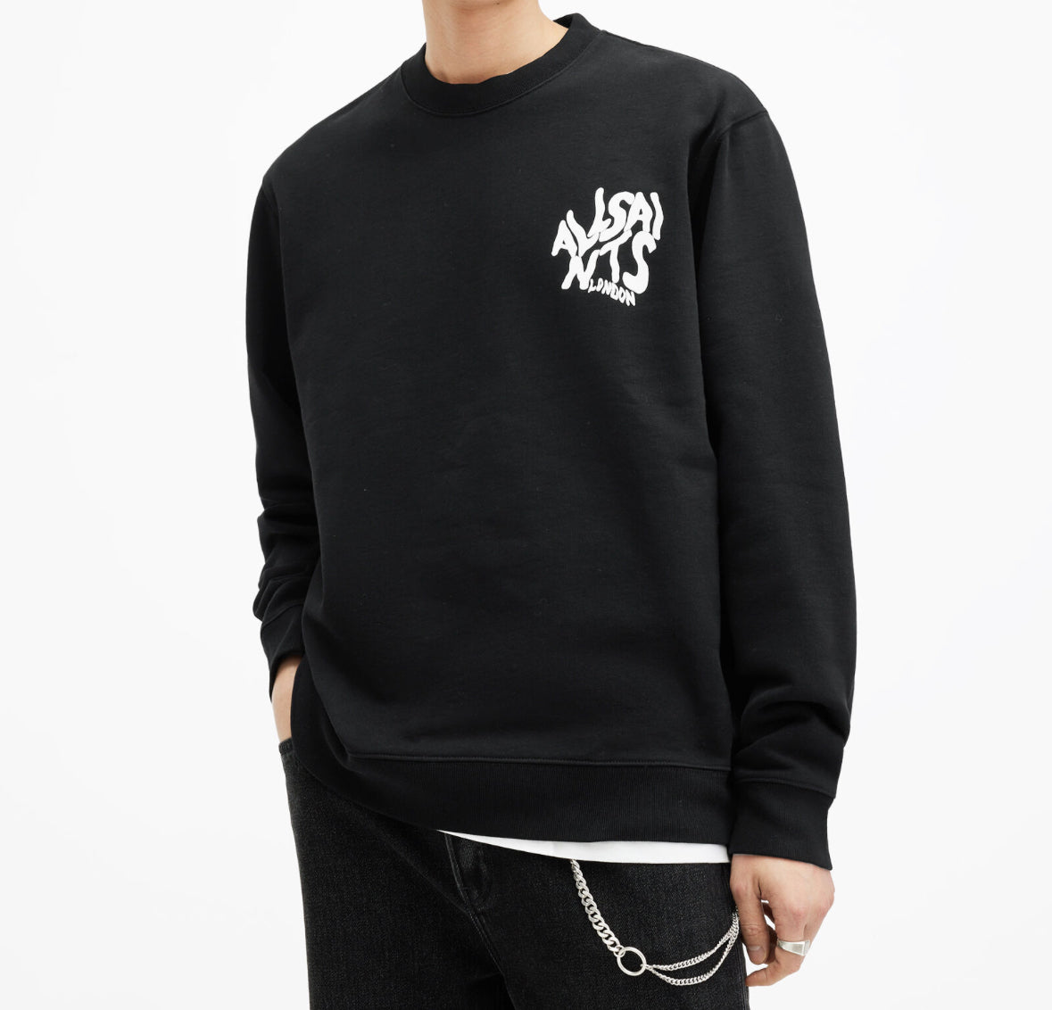 ALLSAINTS Orlando Logo Printed Crew Neck Sweatshirt