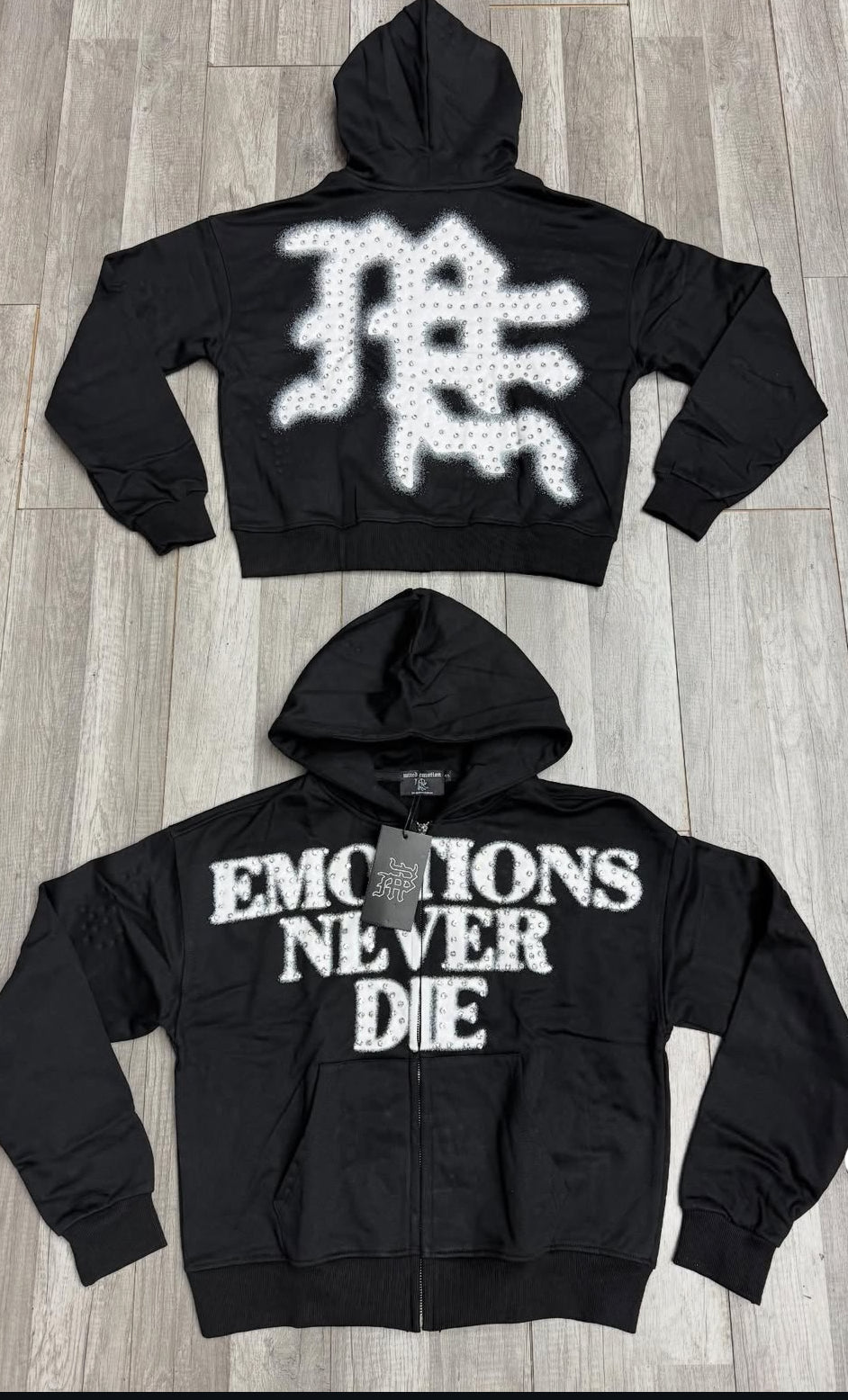 Mixed Emotions zip hoodie “Emotion Never Die”