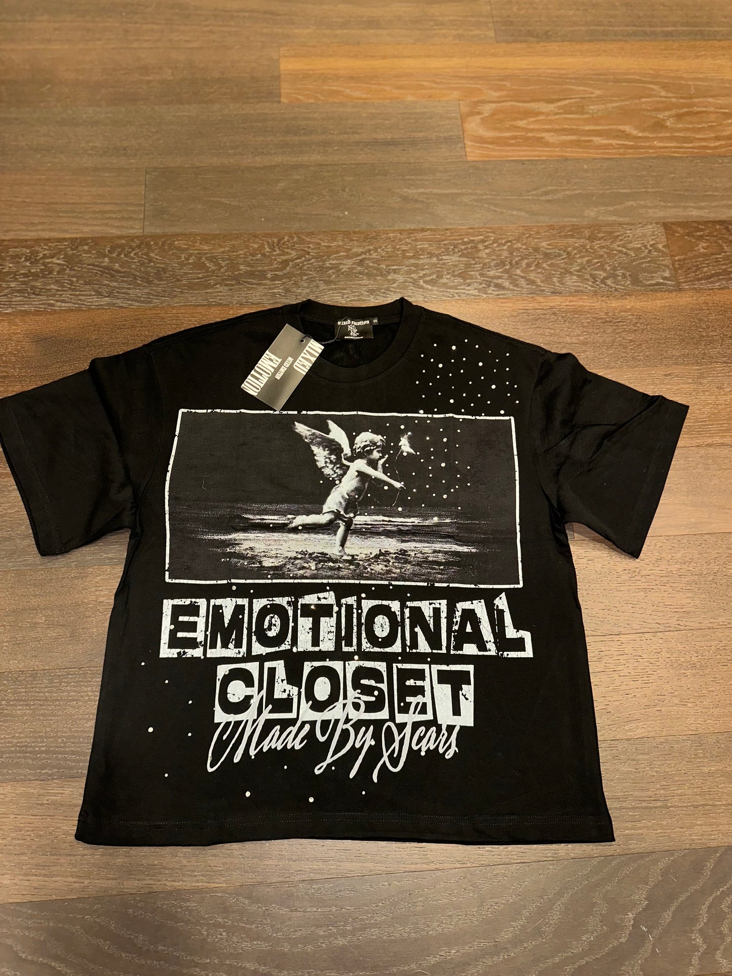Mixed emotions Black “Scar” Tee