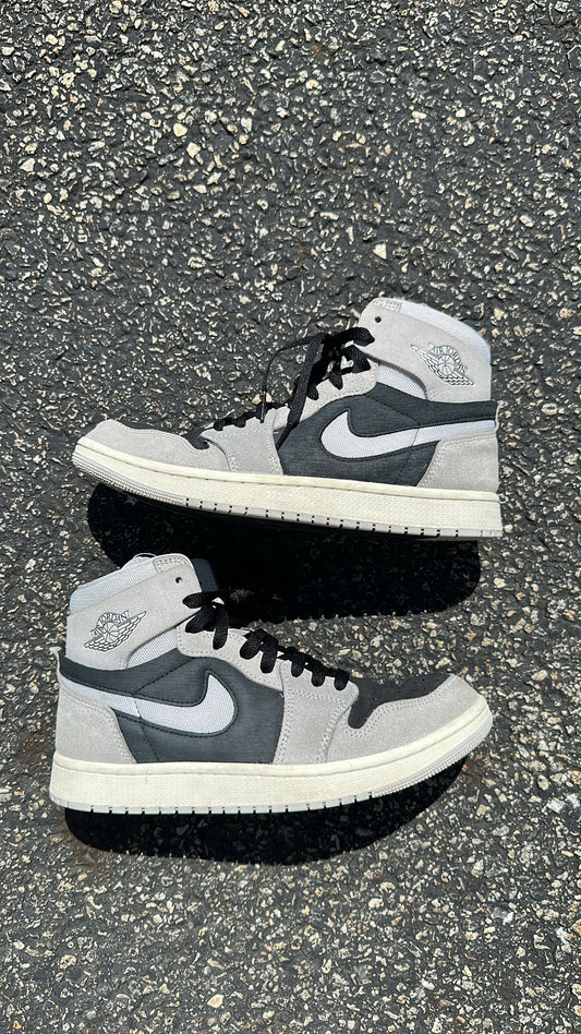 Jordan 1 high zoom air “Light Iron Ore Smoke Grey Black” (women’s)