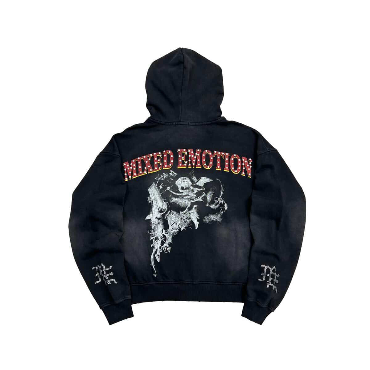 ‼️Mixed emotions “broken wings” zip up hoodie🔥💎