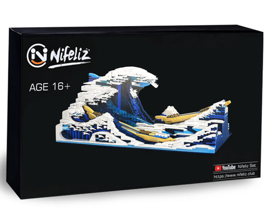 Nifeliz Home The Great Wave Building Block Set