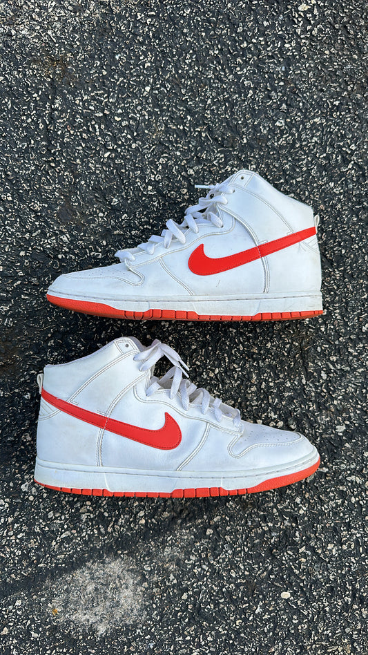 Nike dunk high “White Picante Red”