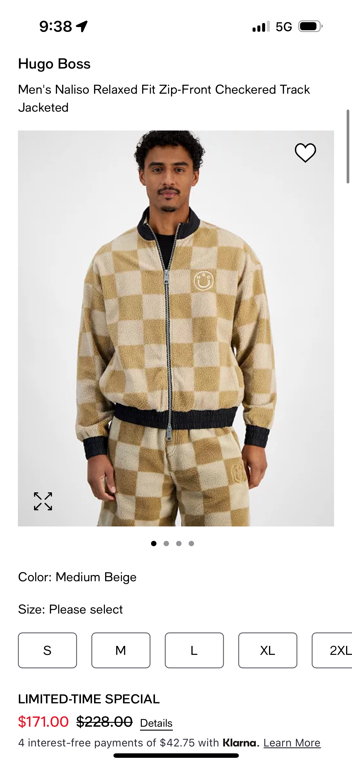 Hugo Boss zip up track jacket